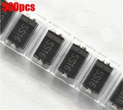 500Pcs SS16 SR160 DO-214AC Diode Schottky 60V 1A en