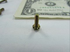 Lot 100 Hex Head #4-40 x 7/16″ Chromate Machine Screws, Captive Star Lock Washer