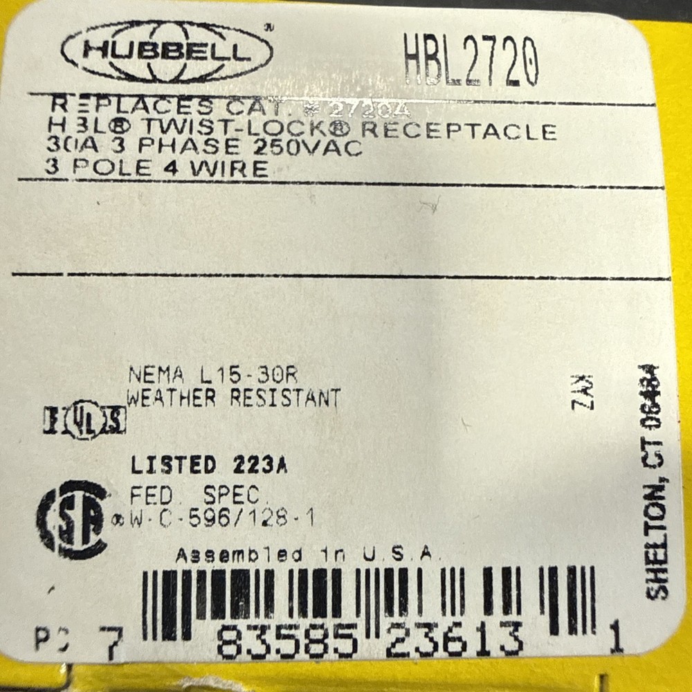 HUBBELL HBL2720 / HBL2720 New