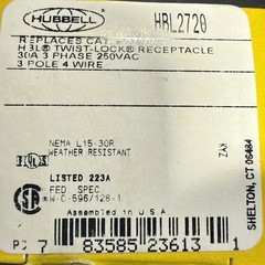 HUBBELL HBL2720 / HBL2720 New