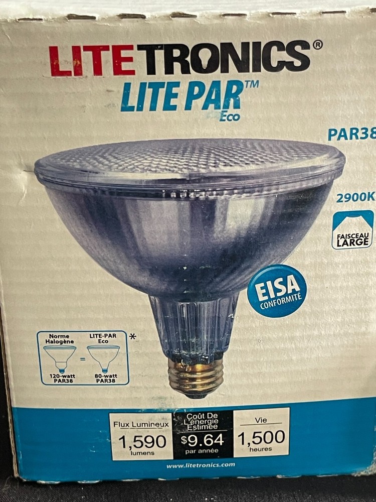 Litetronics Flood Light Bulb PAR38 HL-80566FL3 80W