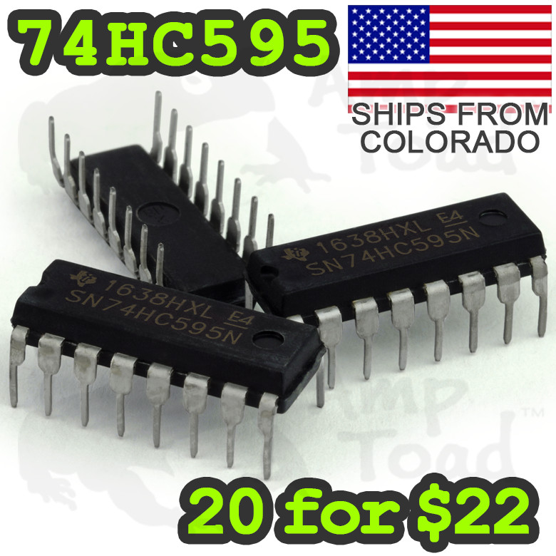 SN74HC595N Bit-Shift Register for Clocks LEDs Arduino TTL Segment Displays