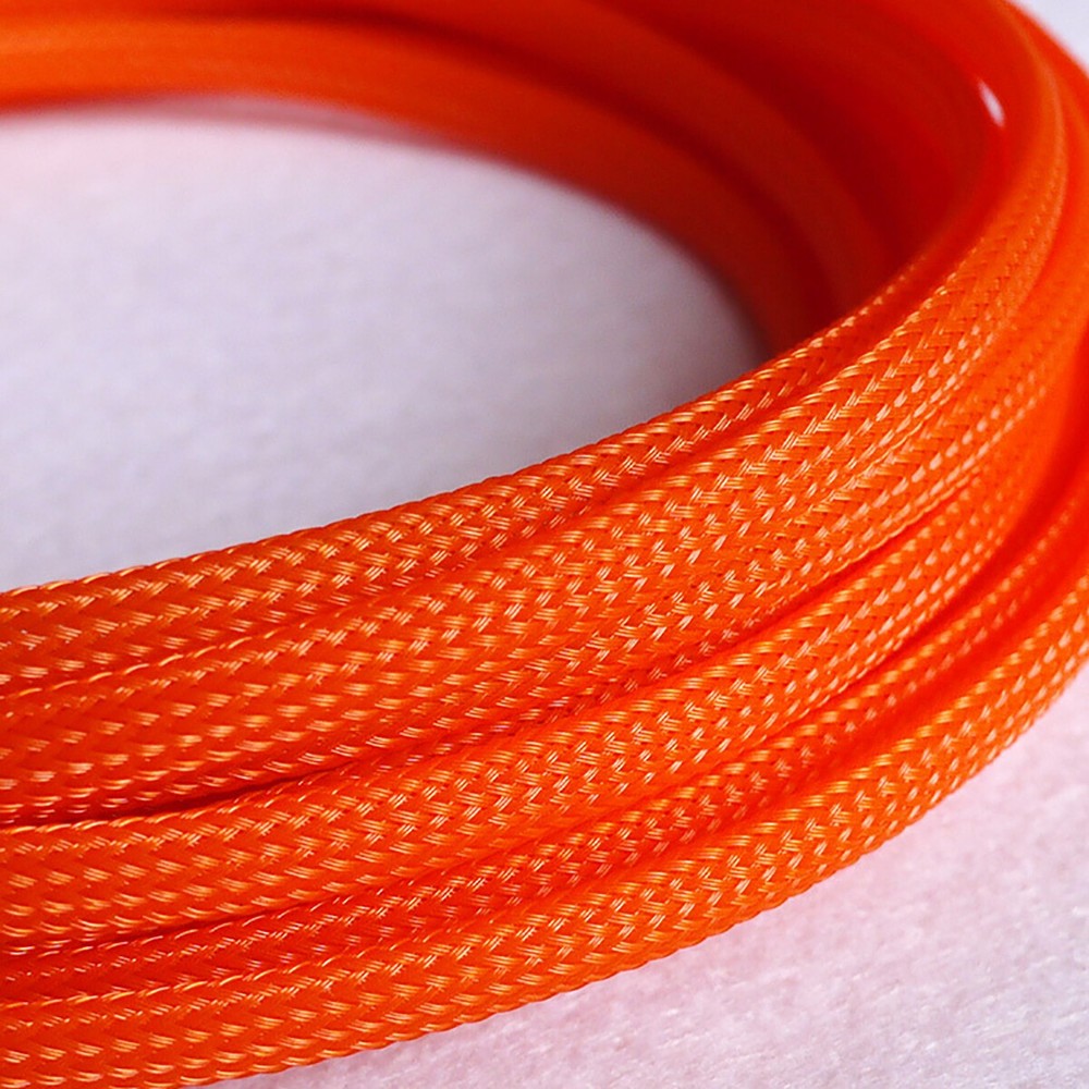 PET Nylon Expandable Braided Tube Sleeve Sheath Dense for Cable Wire Dia.40-50mm