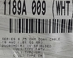 Belden 1189A 18awg BCCS RG-6Q Quad Shield Broadband Coaxial Cable White /100ft