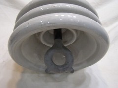 Chance High Voltage Cap & Pin Electrical Insulator 7500 Test Porcelain & Galvani