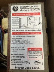GE 63066 GES400ML5AA4-5 Kit 400W For 400watt High Pressure Sodium S51 lamp