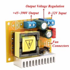 1/2/5X DC8~32V to 45~390V High Voltage Charge Boost ZVS Step-up Booster Module
