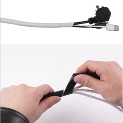 Spiral Cable Wire Wrap, Cord Covers Bundle Sleeve Hose Black/White 4mm-30mm