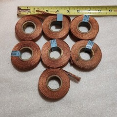 5 Yds(15 Ft) 1 Roll 3/4″ BRAIDED GROUND STRAP. Vintage Copper Flat Braid ACS.USA