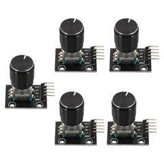 5Pcs Durable Rotary Encoder Modules with Rotary Knob for Machine Control Black