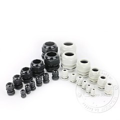 IP68 Waterproof White / Black Cable Gland Compression Glands M8-M72 / PG7-PG63