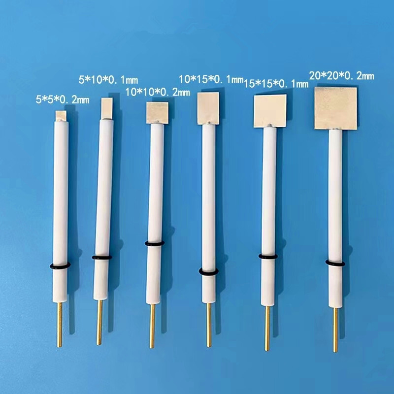 1Pc Purity 99.99% Pt Platinum Electrode Platinum Plate Electrode PTFE Rod 6x80mm