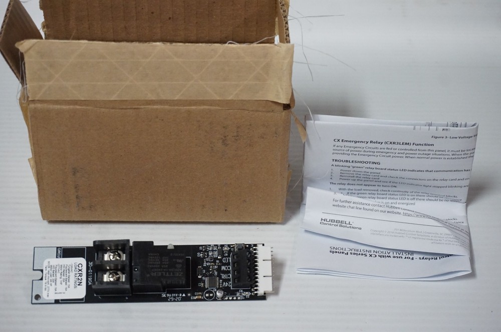 HUBBELL CXR2N CX LIGHTING CONTROL LATCHING RELAY, 20-AMP, 120/277-VAC