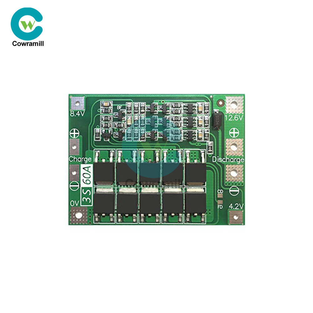 3S 13.6V 60A 18650 Li-ion Battery Charge PCB Protection Enhanced/Balanced Board
