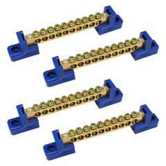 4PCS Grounding Bus Bar 10 Positions Electrical Ground 10