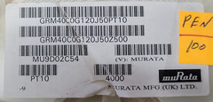 BRAND NEW (10 PCS) GRM40C0G120J50Z500 MURATA