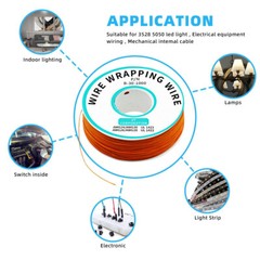 Wrapping Wire 10 Colors Single Strand Coppers Cable 30AWG 250Meters