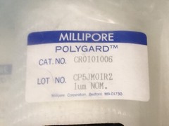 LOT OF 6 MILLIPORE CR0101006 FILTER, POLYGARD 1UM,039900588, 149631