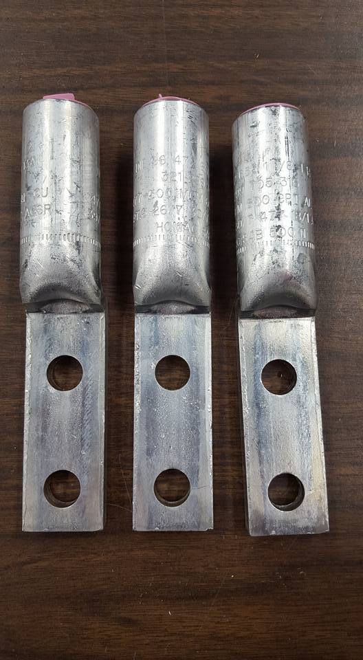 LOT OF 3 HOMAC SAB 500N COMPRESSION LUGS W310
