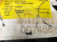 Empire wire, MTW-12G-01, 2000’ of wire on spool left, 60lbs