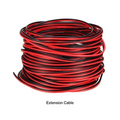Red Black Wire 2 Conductor Bonded Zip Cord Cable Plated Copper PVC 28 AWG 49.2Ft