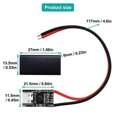 5XUSB-C PD QC Decoy Board Trigger 9V/12V/15V/20V Adjustable Voltage Power Module