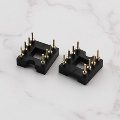 100PC 8 Pin DIP SIP Round IC Socket Adaptor Solder Type Gold Plated Machined USA