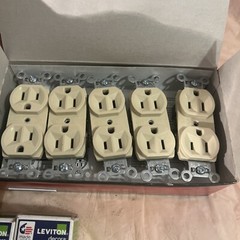 34 Piece Lot of Electrician Outlets, Switches Pass & Seymour Leviton NEW IN BOX