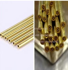 EDM Drilling Machine Brass Electrode Tube Multihole 4 Holes 1.0-3.0mm x 400mm