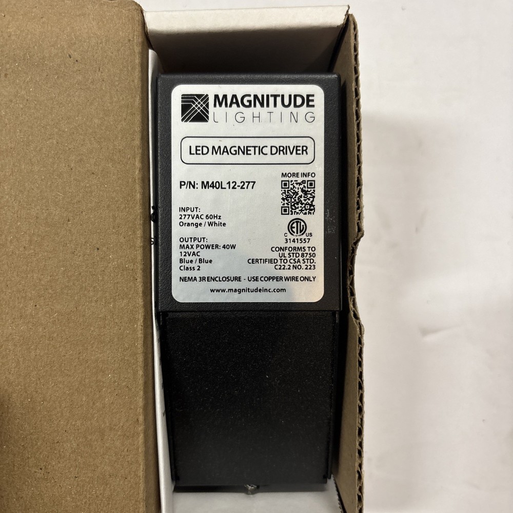 Magnitude Lighting Led Magnetic Driver M40L12-277 227vac 60hz