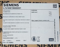 Siemens L1V30619669001 Lug Kit 3 Wire Connector 3VA5/6 800 2X600