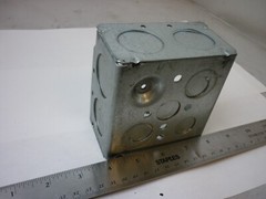 Electrical Box, Square, 4″ x 4″ x 2-1/8″, 30.3 cu. in (SETS OF 10)
