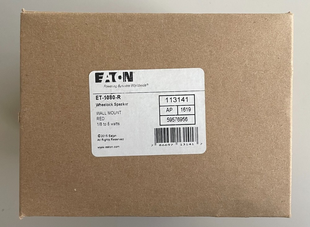 NIB EATON CORPORATION WHEELOCK SPEAKER ET-1080-R-ULC-D / ET1080R