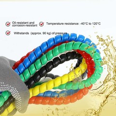 Spiral Cable Wrap Tidy Hide Banding Loom for PC,TV,Home Cinema,Wire Management