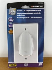 NEW SEALED Monster 140679-00 Two Piece Single Gang Wall Plate Video White