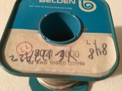 Belden 8021-100 22 AWG Tinned Copper Wire Metal Spool VINTAGE