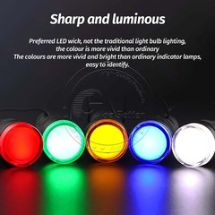 16mm 22mm Panel Hole Mount LED Light Pilot Indicator Signal Warning DC AC