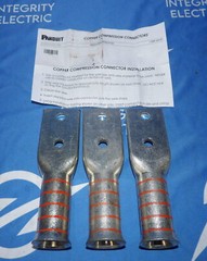 Box of 3 NEW LCCF750-12-3 Two Hole Flex Locomotive Cable Lugs + 1 Year Warranty
