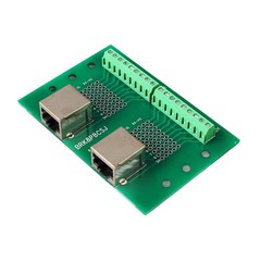 RJ45 Ethernet Connector Breakout Board Dual Network Port Input Screw Terminal❀