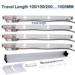 4″-80″ Linear Glass Scale 1/2/3 Axis DRO Precision 5um Linear Encoder Mill Lathe