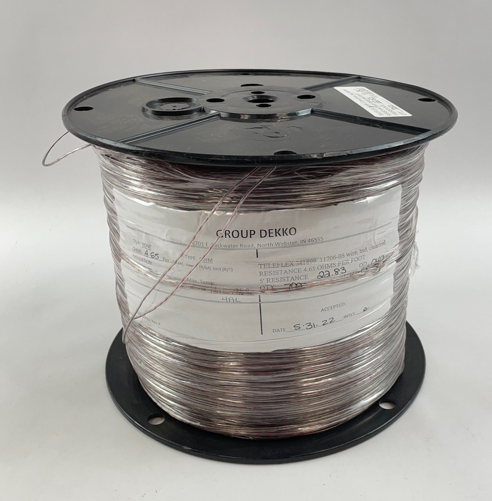 Teleflex 341899 11706-5 Wire htd Clear Red 4.65 Ohms Per Ft 7000 Feet