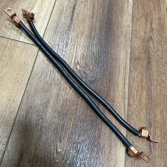 (2) 6 Gauge AWG THW 600 V Copper Cable 12″ Ilsco 14-4 Lug Connector AIW Corp