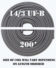 14/3 UF-B x 200′ Southwire Underground Feeder Cable