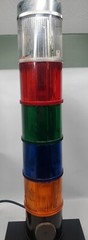 GE Signal Tower Light Stack Red Green Yellow Blue White Strobe SLCS5 Working