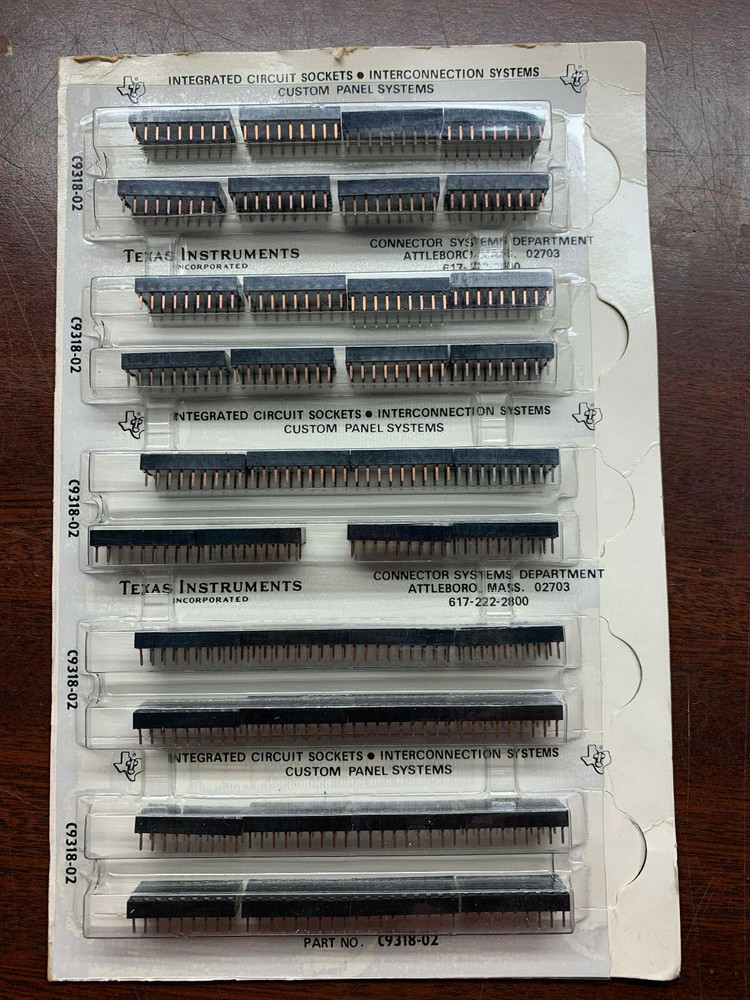 Lot of 40 | Texas Instruments C9318-02 Integrated Circuit Sockets Connectors NEW