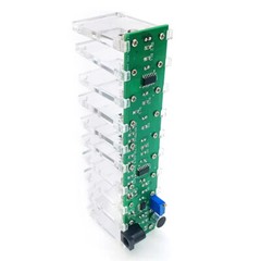 DIY LED Music Spectrum Electronic Kit Crystal Column Audio Display LM339 LM358