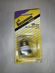 15 Amp Bussmann BP/MB-15 Edison Base Plug Fuse 125V Circuit Breaker NEW