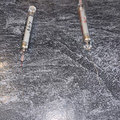 VINTAGE LOT OF 2 GLASS HIGH VOLTAGE RESISTOR L45 L96 Unknown Maker LOC Z