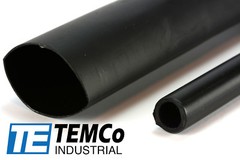 TEMCo 1 3/16″ Marine Heat Shrink Tube 3:1 Adhesive Glue Lined 4 ft BLACK