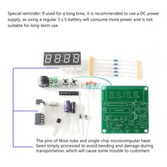 Digital 4-Bit Electronic Clock Electronic Production DIY Soldering Learning Kit
